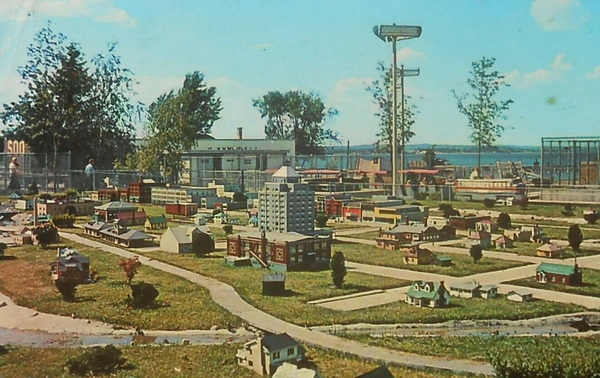 Miniature City at Clinch Park - Old Postcard View (newer photo)